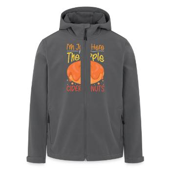 Ich bin nur wegen der Apfelwein-Donuts hier - Recycelte Männer Softshell-Jacke von Stanley/Stella - Anthrazit - Vorne - AI Model Male 185 light (185cm)