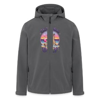 Chill Vibes Only Sommer Strandurlaub - Recycelte Männer Softshell-Jacke von Stanley/Stella - Anthrazit - Vorne - AI Model Male 185 light (185cm)