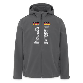 Deutscher Frauenfußball Shirt: Spielfreude pur - Recycelte Männer Softshell-Jacke von Stanley/Stella - Anthrazit - Vorne - AI Model Male 185 light (185cm)