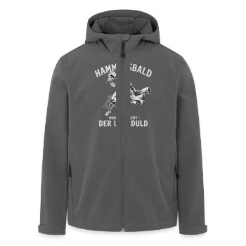 Hammersbald – Nordischer Gott der Ungeduld - Recycelte Männer Softshell-Jacke von Stanley/Stella - Anthrazit - Vorne - AI Model Male 185 light (185cm)
