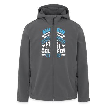 Läufer AUCH EIN HALBMARATHON MUSS GELAUFEN WERDEN - Recycelte Männer Softshell-Jacke von Stanley/Stella - Anthrazit - Vorne - AI Model Male 185 light (185cm)