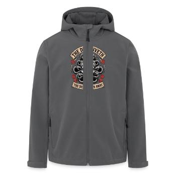 Die Wuerfel geben die Wuerfel nehmmen 1 - Recycelte Männer Softshell-Jacke von Stanley/Stella - Anthrazit - Vorne - AI Model Male 185 light (185cm)