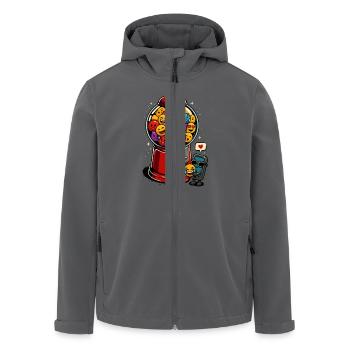 Lustige Gumball-Kommunikation - Recycelte Männer Softshell-Jacke von Stanley/Stella - Anthrazit - Vorne - AI Model Male 185 light (185cm)