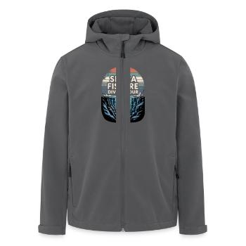 DivingTour Silfra 2025 - Recycelte Männer Softshell-Jacke von Stanley/Stella - Anthrazit - Vorne - AI Model Male 185 light (185cm)