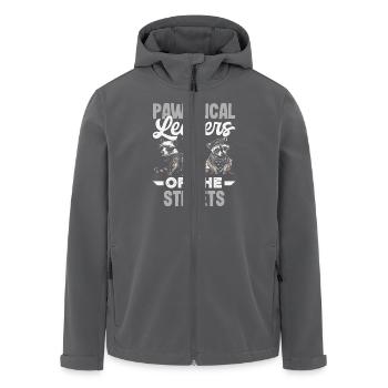 Unterstützen Sie Lokale Straßenkatzen - Recycelte Männer Softshell-Jacke von Stanley/Stella - Anthrazit - Vorne - AI Model Male 185 light (185cm)