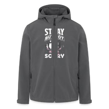 Unterstützen Sie Lokale Straßenkatzen - Recycelte Männer Softshell-Jacke von Stanley/Stella - Anthrazit - Vorne - AI Model Male 185 light (185cm)