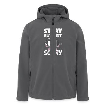 Unterstützen Sie Lokale Straßenkatzen - Recycelte Männer Softshell-Jacke von Stanley/Stella - Anthrazit - Vorne - AI Model Male 185 light (185cm)