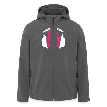 Casque Betteraves Musique Jeu de mots Amateurs - Veste softshell homme en polyester recyclé Stanley/Stella - charbon - Devant - AI Model Male 185 light (185cm)