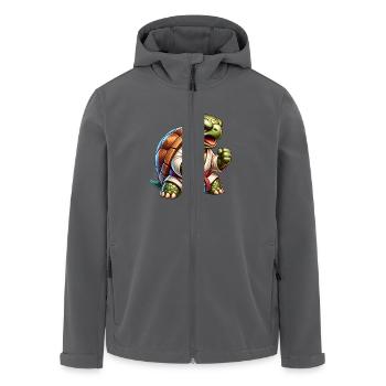 Kampfschildkröte Karate Meister - Recycelte Männer Softshell-Jacke von Stanley/Stella - Anthrazit - Vorne - AI Model Male 185 light (185cm)