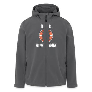 Bester Rettungsschwimmer Leben Rettungsring - Recycelte Männer Softshell-Jacke von Stanley/Stella - Anthrazit - Vorne - AI Model Male 185 light (185cm)