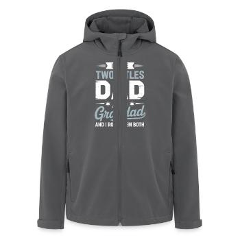 Stolzer Papa Opa Spruch Großvater Humor - Recycelte Männer Softshell-Jacke von Stanley/Stella - Anthrazit - Vorne - AI Model Male 185 light (185cm)
