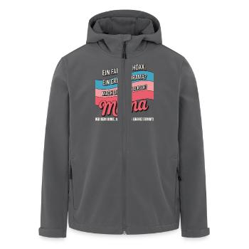 Da ist Mama – Heldin im Reimchaos - Recycelte Männer Softshell-Jacke von Stanley/Stella - Anthrazit - Vorne - AI Model Male 185 light (185cm)