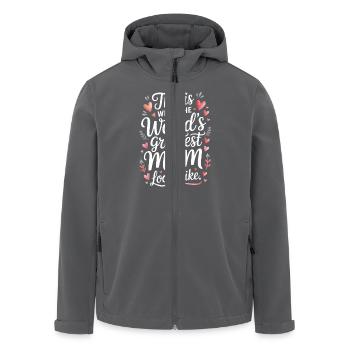 Mama Spruch Liebe Mutter Lustig Mom - Recycelte Männer Softshell-Jacke von Stanley/Stella - Anthrazit - Vorne - AI Model Male 185 light (185cm)