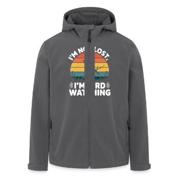 Bird Watching – Funny Nature Lover Design - Recycelte Männer Softshell-Jacke von Stanley/Stella - Anthrazit - Vorne - AI Model Male 185 light (185cm)