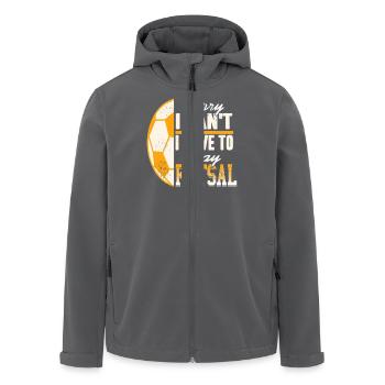 Sorry I Can’t I Have To Play Futsal Funny Excuse - Recycelte Männer Softshell-Jacke von Stanley/Stella - Anthrazit - Vorne - AI Model Male 185 light (185cm)