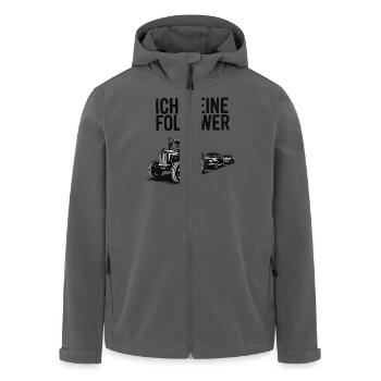 Ich & meine Follower – Traktor Edition - Recycelte Männer Softshell-Jacke von Stanley/Stella - Anthrazit - Vorne - AI Model Male 185 light (185cm)