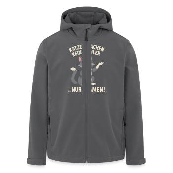 Katze macht Drama kein Fehler Design - Recycelte Männer Softshell-Jacke von Stanley/Stella - Anthrazit - Vorne - AI Model Male 185 light (185cm)