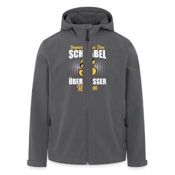 Enten Gelbe Ente Quietscheente Gummiente - Recycelte Männer Softshell-Jacke von Stanley/Stella - Anthrazit - Vorne - AI Model Male 185 light (185cm)