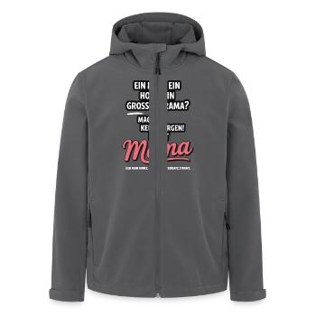 Da ist Mama – Heldin im Reimchaos - Recycelte Männer Softshell-Jacke von Stanley/Stella - Anthrazit - Vorne - AI Model Male 185 light (185cm)