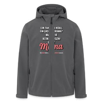 Da ist Mama – Heldin im Reimchaos - Recycelte Männer Softshell-Jacke von Stanley/Stella - Anthrazit - Vorne - AI Model Male 185 light (185cm)