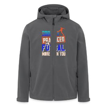 Désolé, j’ai pratiqué le futsal plus que vous - Veste softshell homme en polyester recyclé Stanley/Stella - charbon - Devant - AI Model Male 185 light (185cm)