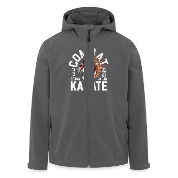 Kampfkunst Tiger - Combat Karate Osaka Japan Motiv - Recycelte Männer Softshell-Jacke von Stanley/Stella - Anthrazit - Vorne - AI Model Male 185 light (185cm)