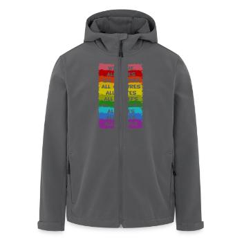 Regenbogen Pride LGBT Toleranz Liebe Gewinnt - Recycelte Männer Softshell-Jacke von Stanley/Stella - Anthrazit - Vorne - AI Model Male 185 light (185cm)
