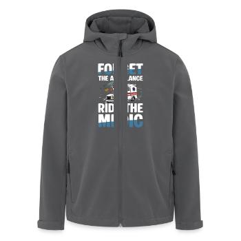 Vergiss Die Ambulanz Fahre Den Sanitäter - Recycelte Männer Softshell-Jacke von Stanley/Stella - Anthrazit - Vorne - AI Model Male 185 light (185cm)