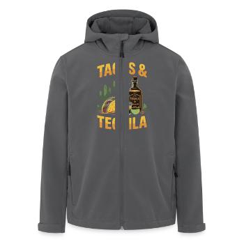 Tacos & Tequila – Fiesta Design für Mexiko-Fans - Recycelte Männer Softshell-Jacke von Stanley/Stella - Anthrazit - Vorne - AI Model Male 185 light (185cm)