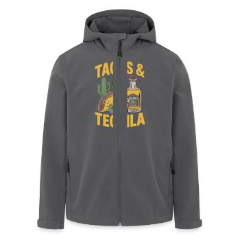 Tacos & Tequila – Fiesta Design für Mexiko-Fans - Recycelte Männer Softshell-Jacke von Stanley/Stella - Anthrazit - Vorne - AI Model Male 185 light (185cm)
