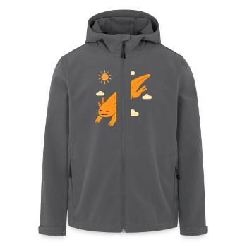 Sternschnuppe Axolotl - Recycelte Männer Softshell-Jacke von Stanley/Stella - Anthrazit - Vorne - AI Model Male 185 light (185cm)