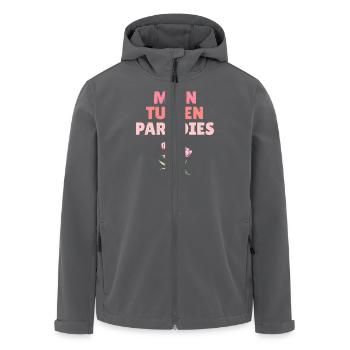 Gärtner MEIN TULPEN PARADIES Lustiges - Recycelte Männer Softshell-Jacke von Stanley/Stella - Anthrazit - Vorne - AI Model Male 185 light (185cm)