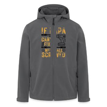 Dad DIYer Saying Tool Humor - Men’s Recycled Softshell Jacket by Stanley/Stella - anthracite - Front - AI Model Male 185 light (185cm)