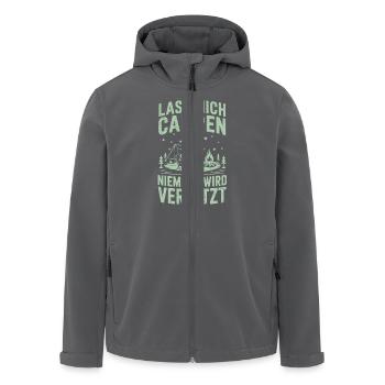 Lass mich campen und niemand wird verletzt - Recycelte Männer Softshell-Jacke von Stanley/Stella - Anthrazit - Vorne - AI Model Male 185 light (185cm)