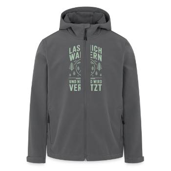 Lass mich wanden und niemand wied verletzt - Recycelte Männer Softshell-Jacke von Stanley/Stella - Anthrazit - Vorne - AI Model Male 185 light (185cm)