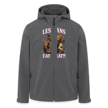 Lesbischer Katzenhumor - Überraschung - Recycelte Männer Softshell-Jacke von Stanley/Stella - Anthrazit - Vorne - AI Model Male 185 light (185cm)