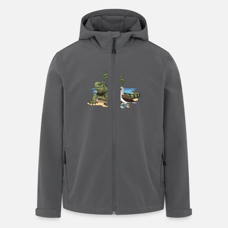 Blaufußtölpel Meeresleguan - Recycelte Männer Softshell-Jacke von Stanley/Stella - Anthrazit