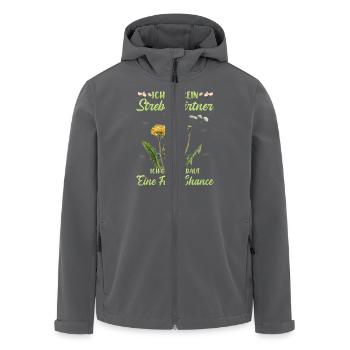 Postivität ICH BIN KEIN STREBERGÄRTNER Lustiges - Recycelte Männer Softshell-Jacke von Stanley/Stella - Anthrazit - Vorne - AI Model Male 185 light (185cm)