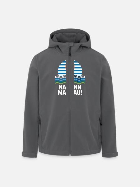 Na Denn Man Tau Leuchtturm Maritim Motiv - Recycelte Männer Softshell-Jacke von Stanley/Stella - Anthrazit