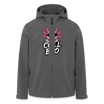 Chill Bro Axolotl chillen bruder - Recycelte Männer Softshell-Jacke von Stanley/Stella - Anthrazit - Vorne - AI Model Male 185 light (185cm)
