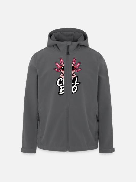 Chill Bro Axolotl chillen bruder - Recycelte Männer Softshell-Jacke von Stanley/Stella - Anthrazit