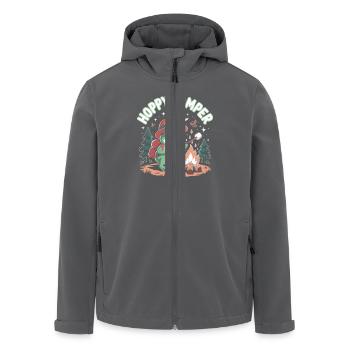 Hoppy Camper Camper Frosch - Recycelte Männer Softshell-Jacke von Stanley/Stella - Anthrazit - Vorne - AI Model Male 185 light (185cm)