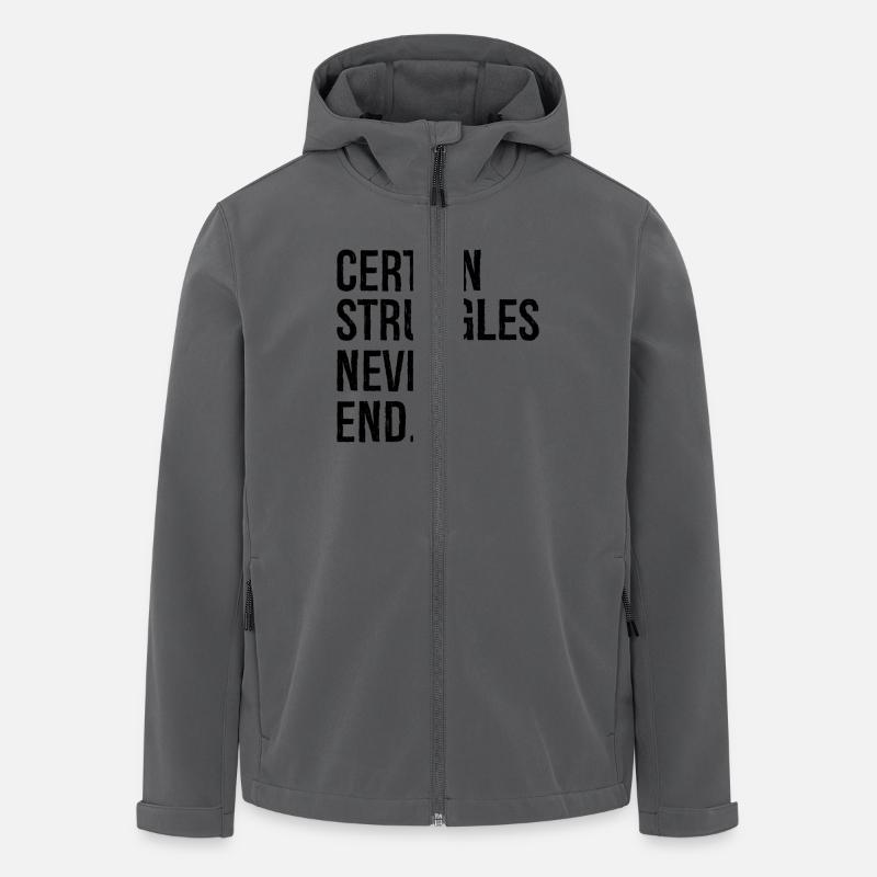 certain struggles never end - Men’s Recycled Softshell Jacket by Stanley/Stella - anthracite