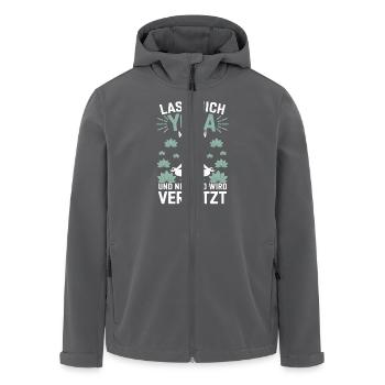 Lass mich Yoga machen und niemand wird verletzt - Recycelte Männer Softshell-Jacke von Stanley/Stella - Anthrazit - Vorne - AI Model Male 185 light (185cm)