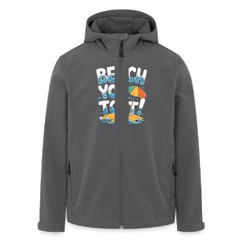 Beach You To It Sommer Spaß Urlaub Strand - Recycelte Männer Softshell-Jacke von Stanley/Stella - Anthrazit - Vorne - AI Model Male 185 light (185cm)