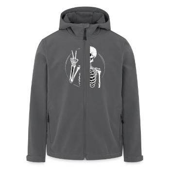 SCHÄDEL FRIEDEN - Recycelte Männer Softshell-Jacke von Stanley/Stella - Anthrazit - Vorne - AI Model Male 185 light (185cm)