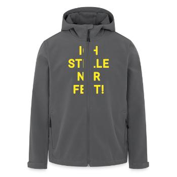 Ich stelle nur fest ironisch - Recycelte Männer Softshell-Jacke von Stanley/Stella - Anthrazit - Vorne - AI Model Male 185 light (185cm)