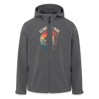 Climbing Dad - Recycelte Männer Softshell-Jacke von Stanley/Stella - Anthrazit - Vorne - AI Model Male 185 light (185cm)