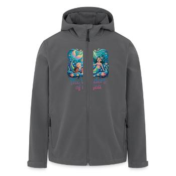 WUNDER DES MEERES - Recycelte Männer Softshell-Jacke von Stanley/Stella - Anthrazit - Vorne - AI Model Male 185 light (185cm)