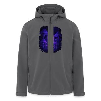 Magic Mushroom - Pilzwald Portal - Recycelte Männer Softshell-Jacke von Stanley/Stella - Anthrazit - Vorne - AI Model Male 185 light (185cm)
